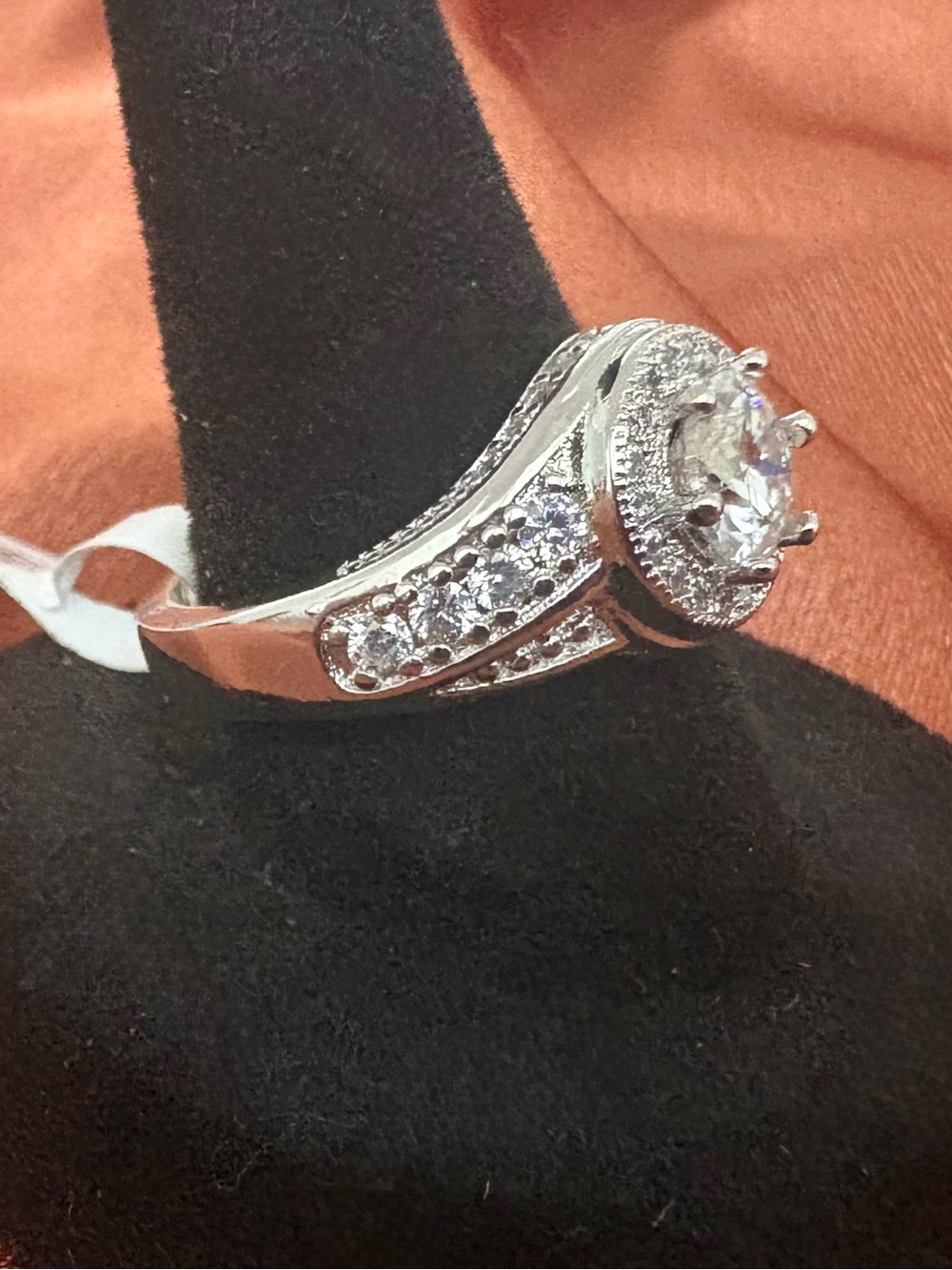 Round Moissanite Ring Size 7 GRA Certification - Picture 2 of 6